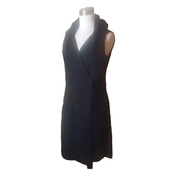ANN TAYLOR LBD Black Wrap Dress - Size 6 - Picture 1 of 7